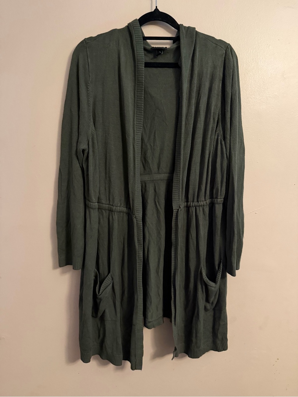 torrid Olive Green Hooded Open Cardigan with Pockets